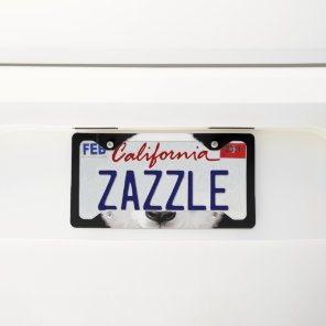 Panda hippie license plate frame