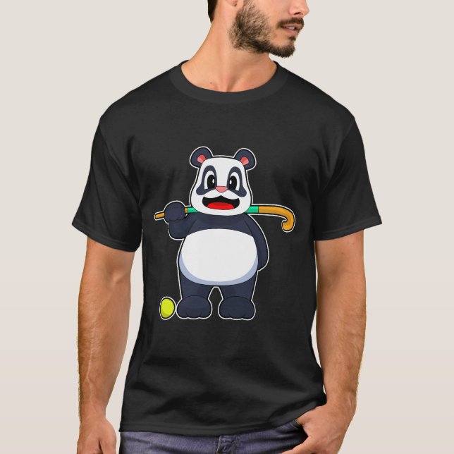 Panda Hockey Hockey stick T-Shirt (Front)