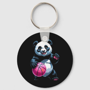Panda Hoops - Cute Basketball Player Sticker Keychain