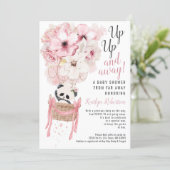 Panda Hot Air Balloon Shower By Mail Invitation (Standing Front)