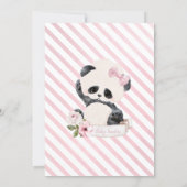 Panda Hot Air Balloon Shower By Mail Invitation (Back)