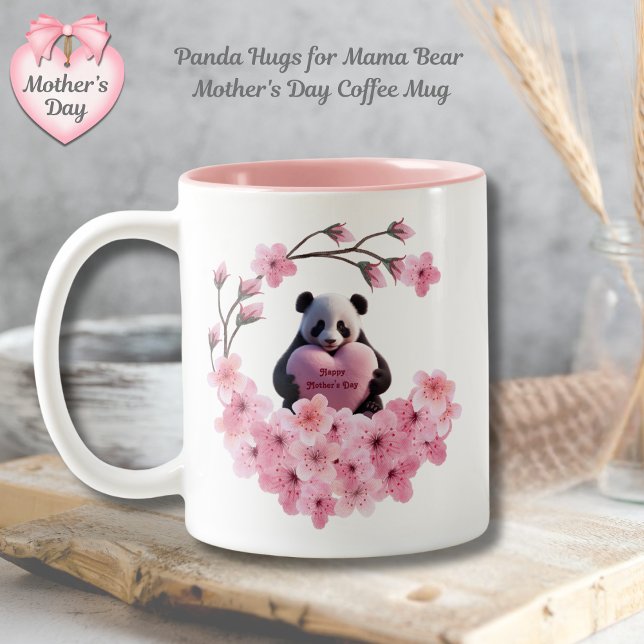 Panda Hugs for Mama Bear Mother's Day Coffee Mug (Warm Hugs for Mom Mother's Day Mug)