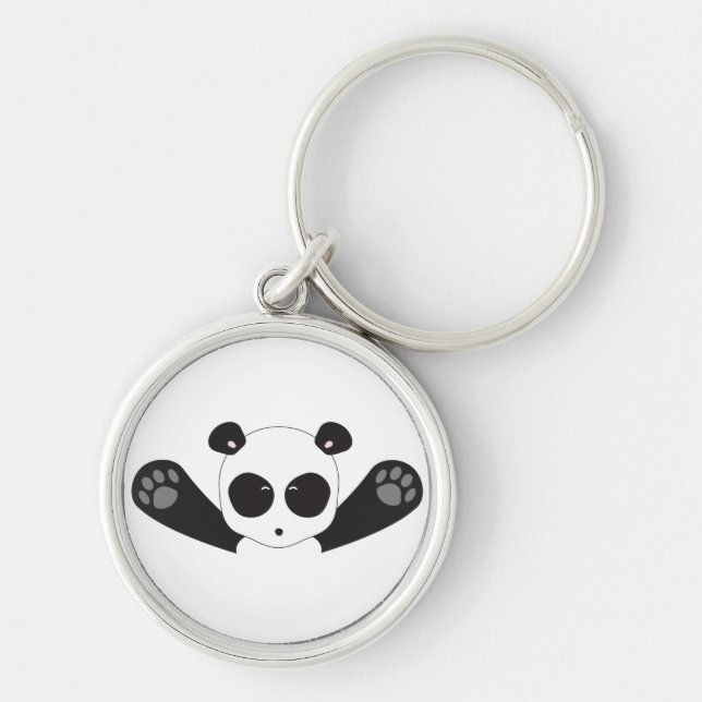Panda Hugs Keychain (Front)