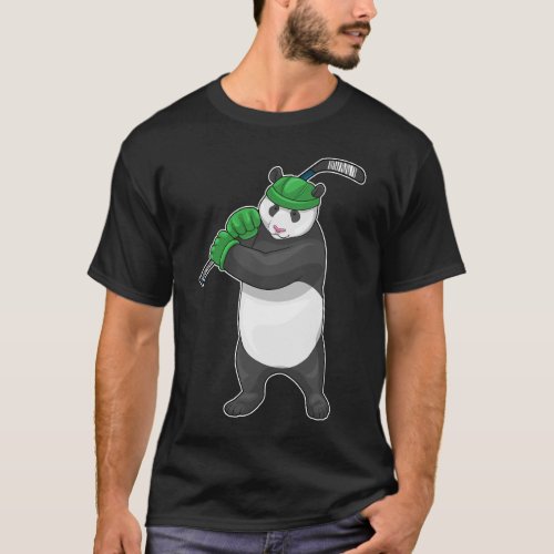 Panda Ice hockey Ice hockey stick T_Shirt