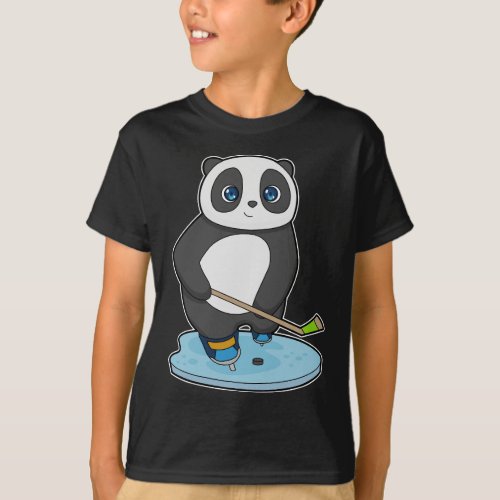 Panda Ice Hockey Ice hockey stick T_Shirt