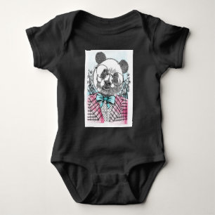 Panda illustration Design Baby Jersey Bodysuit