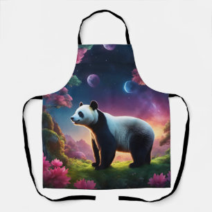 Panda in a Fantasy Garden Apron