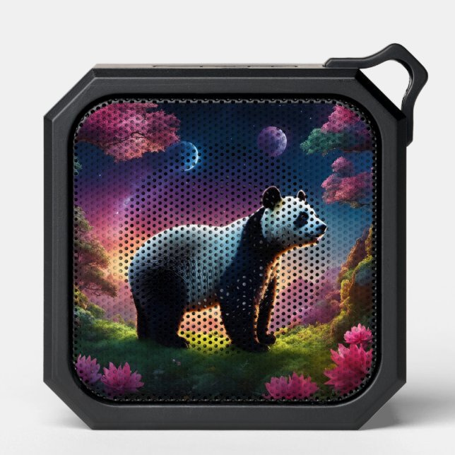Panda in a Fantasy Garden Bluetooth Speaker (Front)