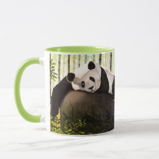 Panda in bamboo forest mug