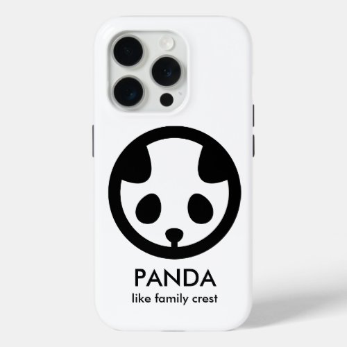 Panda in circle iPhone 15 pro case