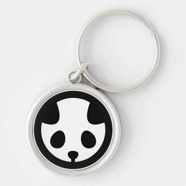 Panda in circle keychain (Front)