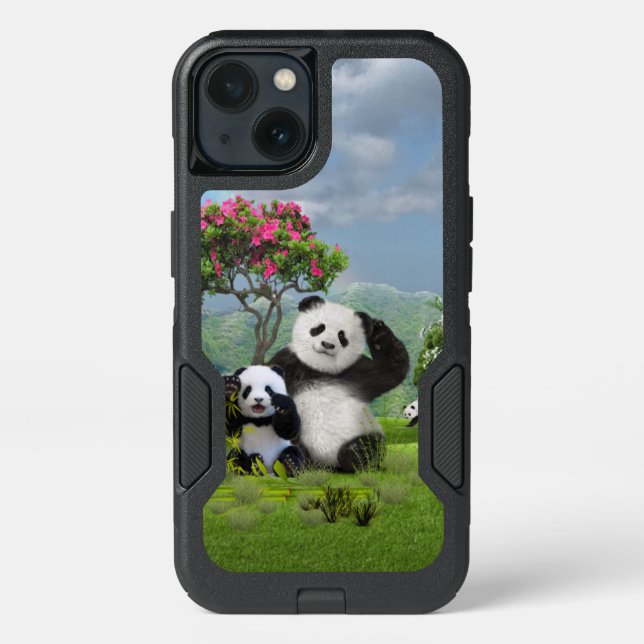 Panda in Paradise Otterbox iPhone Case (Back)