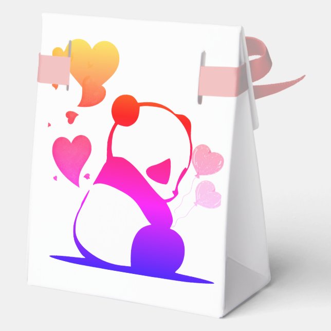 panda in pink favor boxes (Back)