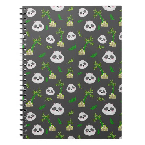 Panda in the bamboo jungle notebook