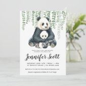 Panda Jungle Baby Shower Invitation (Standing Front)