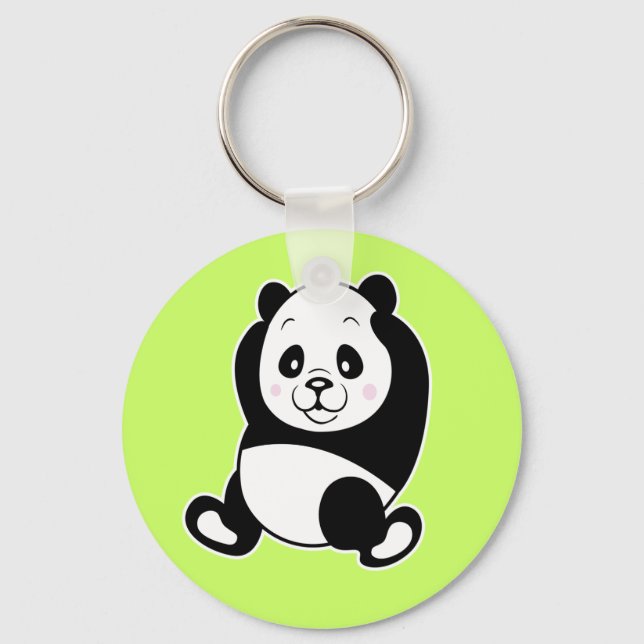 Panda keychain Green (Front)