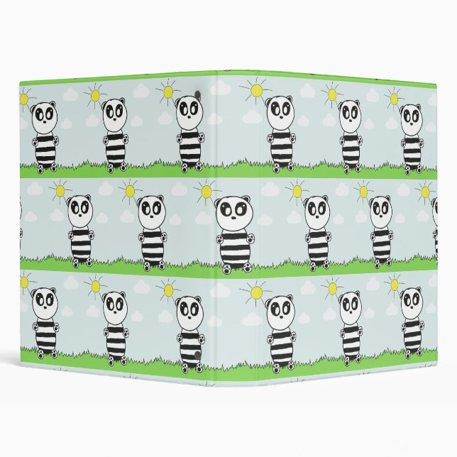 Panda Kids   3 Ring Binder (Background)