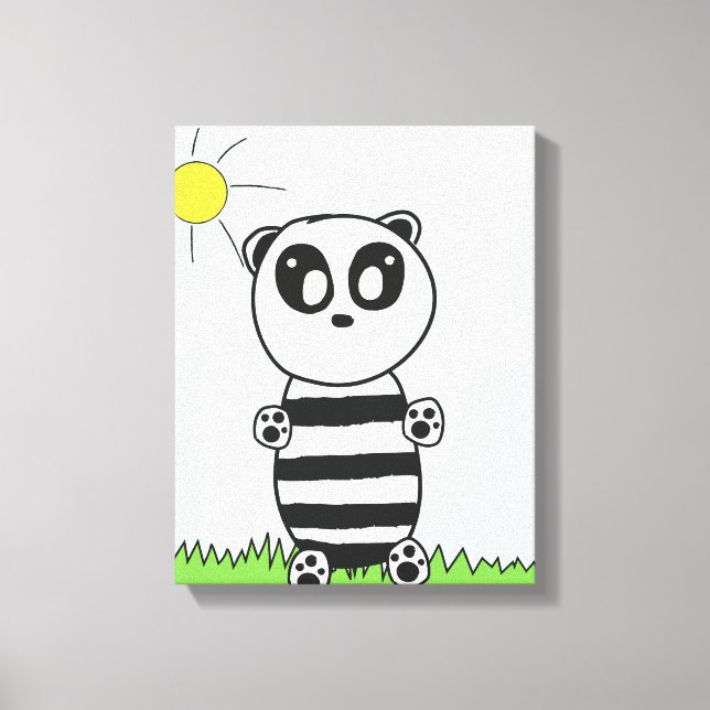 Panda Kids Canvas Print (Front)