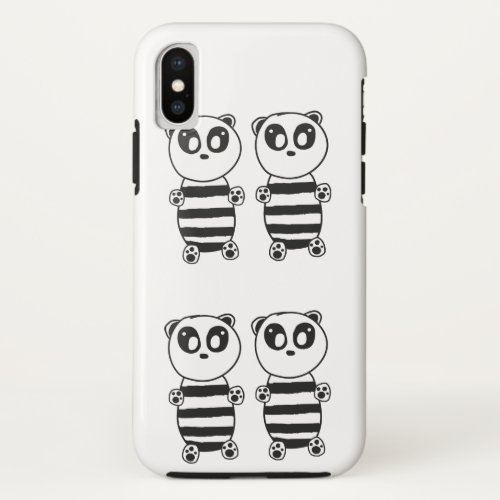 Panda Kids   iPhone X Case