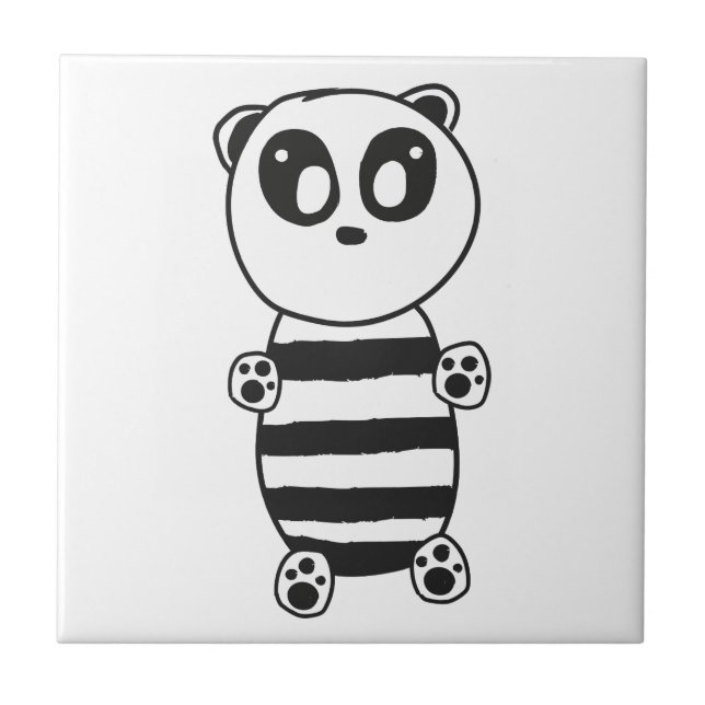 Panda Kids  Ceramic Tile (Front)