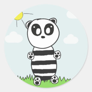 Panda Kids Classic Round Sticker