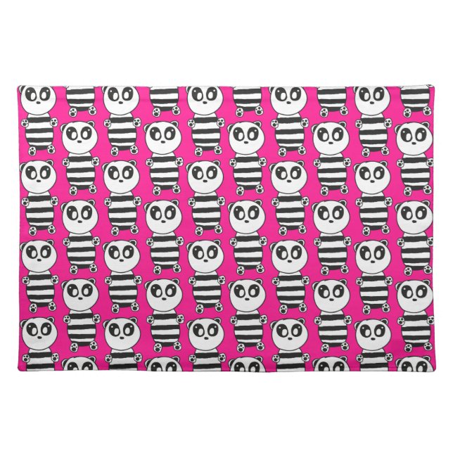 Panda Kids  Cloth Placemat (Front)