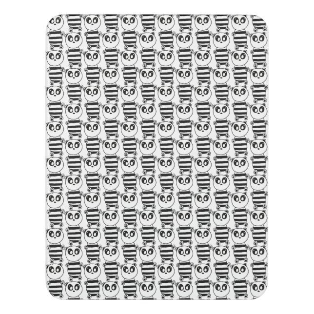 Panda Kids  Door Sign (Contemporary Vert)