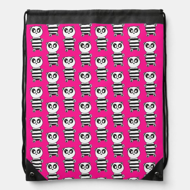 Panda Kids  Drawstring Bag (Front)