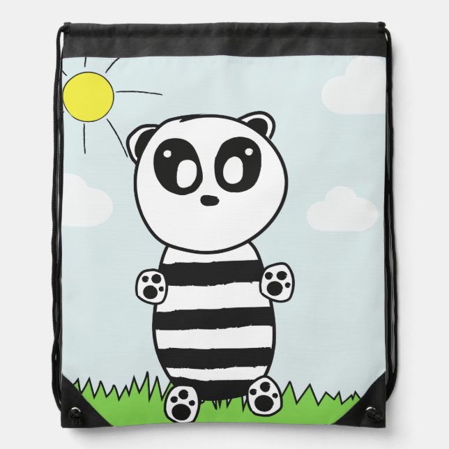 Panda Kids  Drawstring Bag (Front)