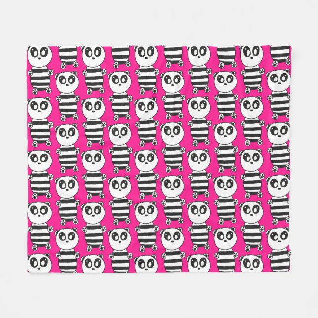 Panda Kids  Fleece Blanket (Front (Horizontal))