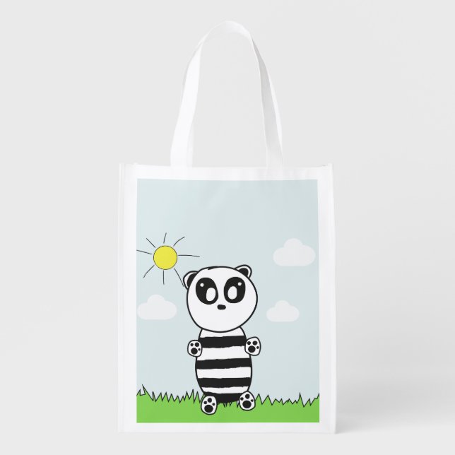 Panda Kids  Grocery Bag (Front)