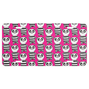 Panda Kids License Plate