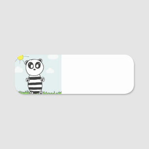 Panda Kids  Name Tag