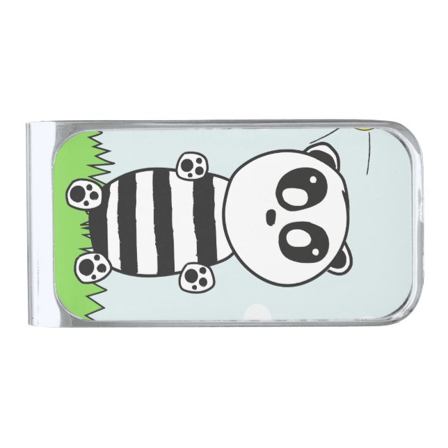 Panda Kids    Silver Finish Money Clip (Front)