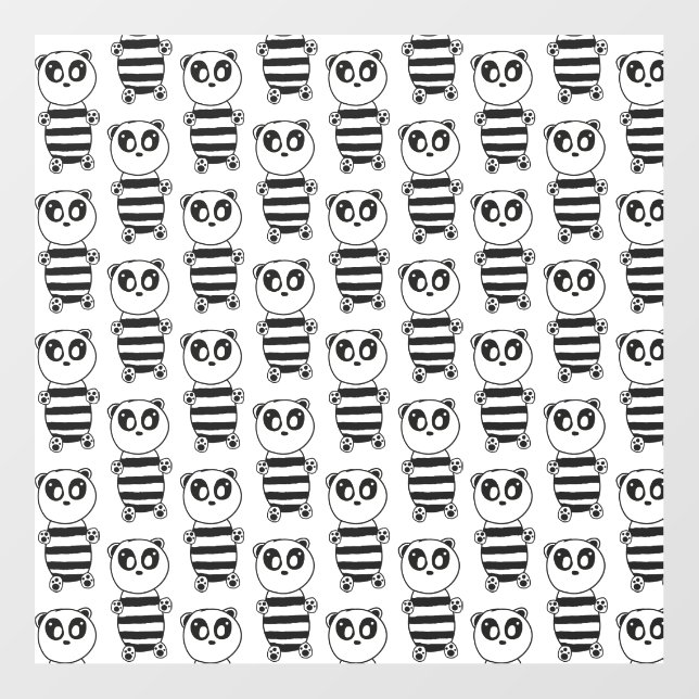 Panda Kids    Wall Decal (Front)