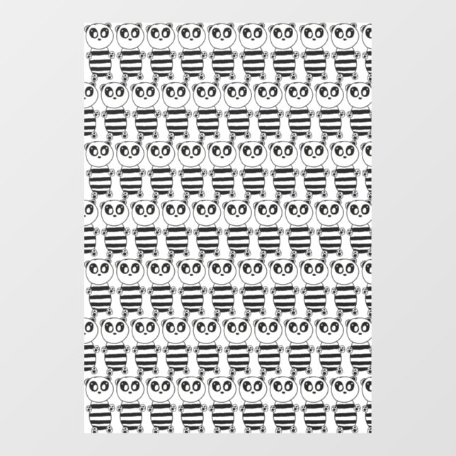 Panda Kids  Window Cling (Sheet)