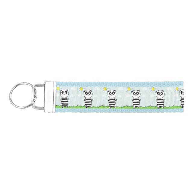 Panda Kids Wrist Keychain (Keys on Left)
