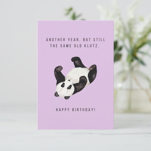 Panda Klutz Birthday Card