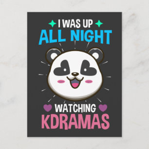 Panda Korean Drama Movie lover Postcard
