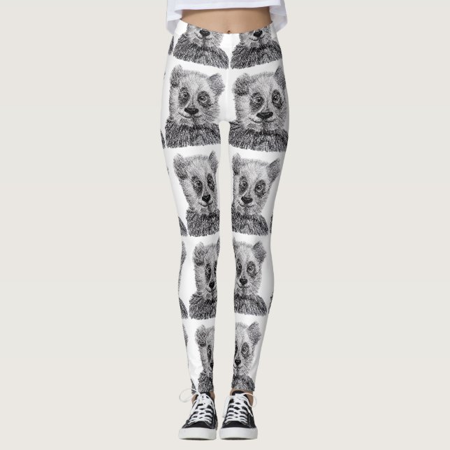 Panda Leggings, M Leggings (Front)