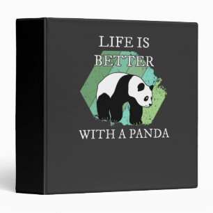Panda - Life Is Better With A Panda 3 Ring Binder