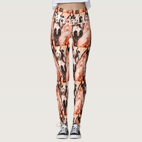 Panda Life _ Jus Chillin Red Panda Bear Leggings