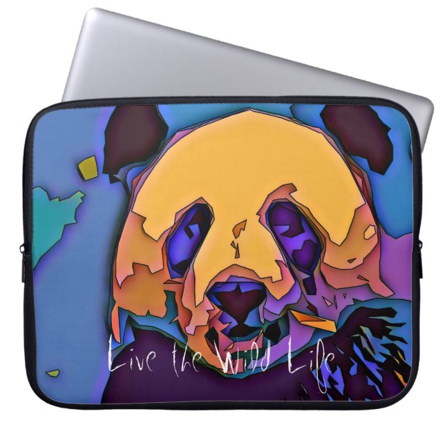Panda - Live the Wild Life / Laptop Sleeve (Front)