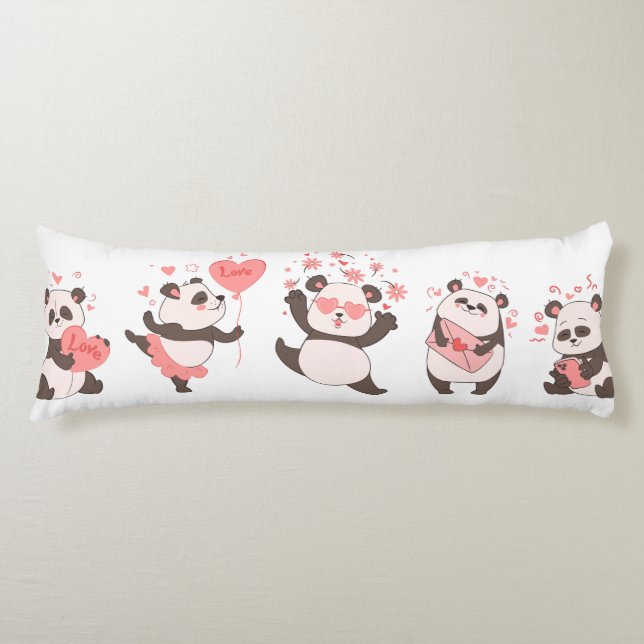 Panda Love Body Pillow (Front)