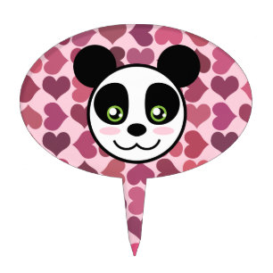 "Panda Love" Cake Topper