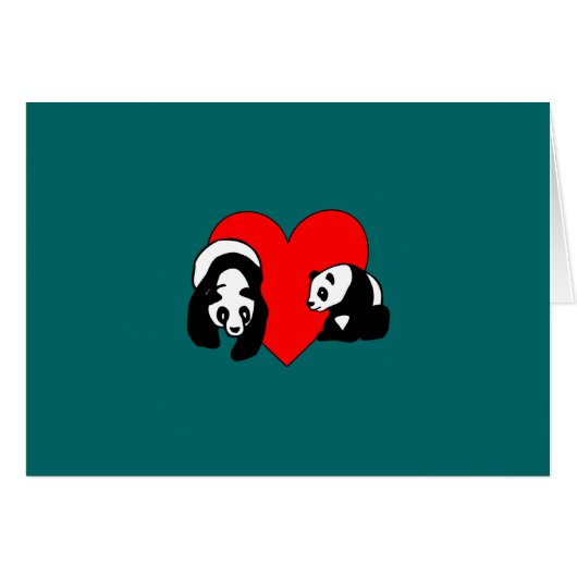 Panda Love Cards (Front Horizontal)