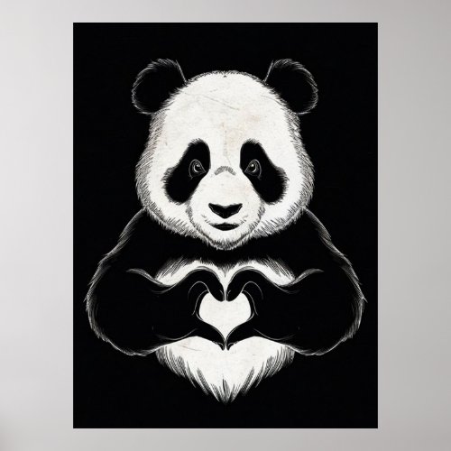 Panda Love Poster