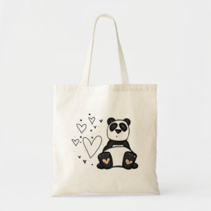 panda love tote bag