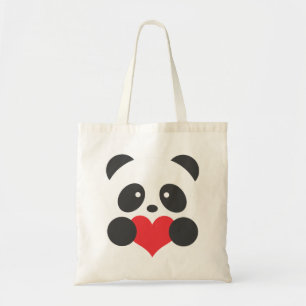 Panda love tote bag