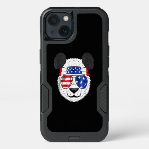 Panda Lover  American Panda Is Wearing Glasses iPhone 13 Case